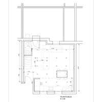 Distribución de iluminación en salón cocina