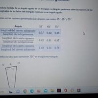 Razones laterales en triángulos rectángulos