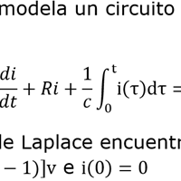 Ecuación diferencial que modela un circuito eléctrico RLC dispuesto en serie