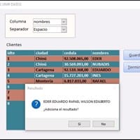 Como guardar en una tabla los datos que selecciono de un cuadro de lista?