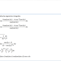 EXPERTOS en Calculo Integral les pido de la manera mas atenta su auxilio ya que requiero de sus conocimientos