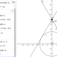 Dos segmentos tangentes a una circunferencia desde un punto exterior, determinan un ángulo de 60°.