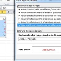 ¿Cómo colocar formato condicional a una celda, dependiendo el contenido de otra celda?