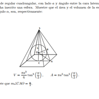 Problema de geometría hallar área y volumen de la esfera