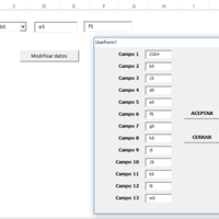 Macro para inicializar en un UserForm con un ComboBox insertado en la hoja activa y modificar los datos en una hoja diferente.