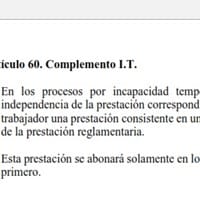 Duda accidente laboral complemento de IT