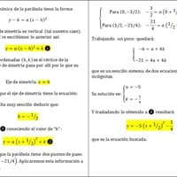 Encontrar la forma canónica de la parábola