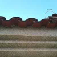 Como pegar teja mixta con espuma o pegamento de poliuretano o cemento