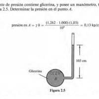 ¿Cómo se determina la presión en el siguiente problema?