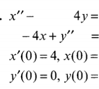Sistema de ecuaciones diferenciales con transformada de Laplace