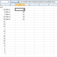 Problemas con fórmulas de excel