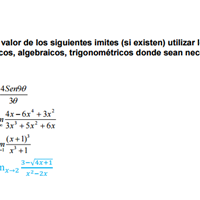 Determinar el valor de los limites (si existen)