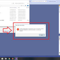Error al abrir achivo de Visual Studio 2019 desde el USB
