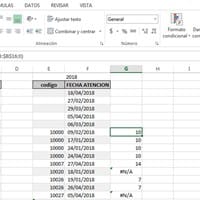 Fórmula Buscar Código y a la vez restar fechas