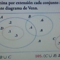 Representar mediante diagramas de venn, los siguientes conjuntos.