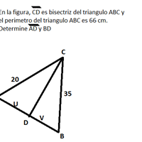 En la figura, determinar ad y bd