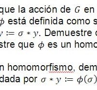 Acción de grupos. La acción de G en Y induce homomorfismo.