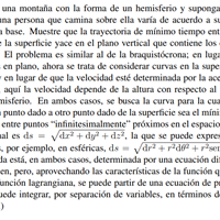 Problema de cálculo variacional para un hemisferio