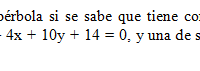 Tengo una duda con este ejercicio de Hipérbola