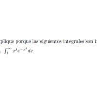 Resolver los ejercicios de integrales impropias