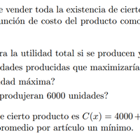Como aplico las derivadas en funciones de Ingreso y demás