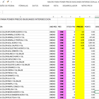 MACRO para buscar precio según intersección