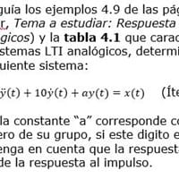 Tipos de salidas de los sistemas LTI analógicos, SEÑALES Y SISTEMAS respuesta al impulso en sistemas analógicos