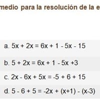 Como encuentro el paso intermedio para la resolución de una ecuación