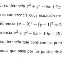 Ecuaciones Ordinarias de la CIrcunferencia