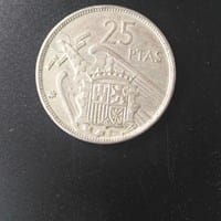 Valor moneda española de 25 pesetas 1957