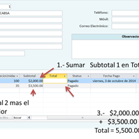 Sumar celdas en un formulario