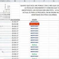 Que excel me ponga 1 cada vez que coincida el mes