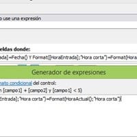 Comparar fecha y hora con pc Access