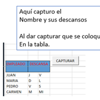 Elaborando un rol de mes con empleados y días de descanso