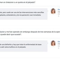 Cirugía chalazion. Cuánto duran molestias?