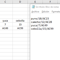 Crear un bloc de notas con datos de excel anidando do con vba