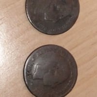Valor moneda española 5 céntimos de 1877