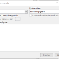 La ventana emergente de referencia cruzada está vacía para tablas y figuras