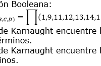 Álgebra de boole sea la siguiente función