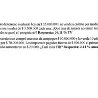 Dudas sobre estos ejercicios sobre rentabilidad?
