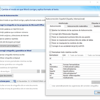 ¿Existe atajo de teclado para "opciones de autocorreción" en office Word?