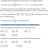 Tengo duda sobre una tarea de Espacios vectoriales- Álgebra lineal