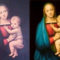 ¿Puede ser una reproducción del cuadro Virgen con Niño (Madona del gran duque)?