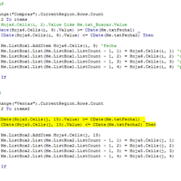 Filtro de hojas por fechas