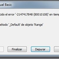 ¿Cómo solucionar: '-2147417848 (80010108)' en tiempo de ejecución: error en el método '_Default' de objeto Range'?