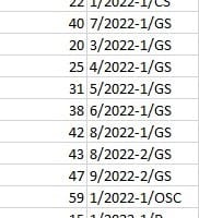 Consulta o código VBA para numerar expedientes y trámites