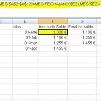 Como conocer el primer y ultimo dato de una columna através de la condición de otra