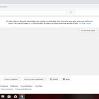No puedo subir algunos videos a Youtube