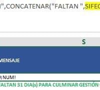 Fórmula para fechas en excel