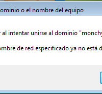 Problema al conectar a dominio de red